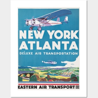 New York Atlanta USA Vintage Poster 1931 Posters and Art